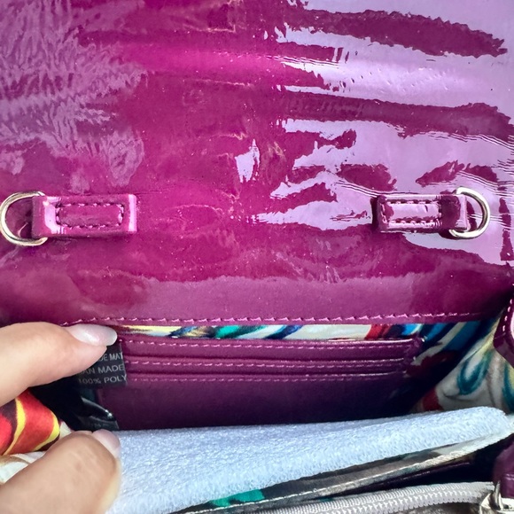 Sharif 1827 Patent Leather Floral Wallet Clutch - Picture 7 of 8